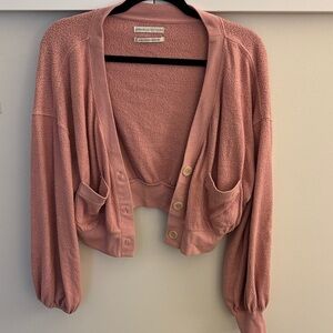 Urban Outfitters Pink Cardigan Sweater